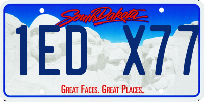 SD license plate 1EDX77