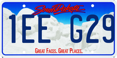 SD license plate 1EEG29
