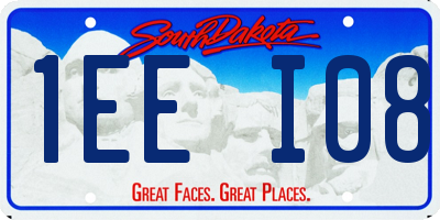 SD license plate 1EEI08