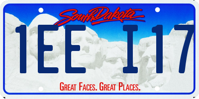 SD license plate 1EEI17