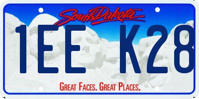 SD license plate 1EEK28