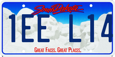 SD license plate 1EEL14