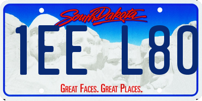 SD license plate 1EEL80