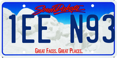 SD license plate 1EEN93