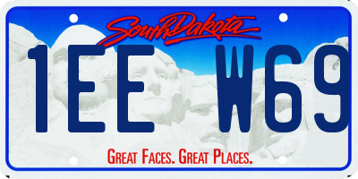 SD license plate 1EEW69