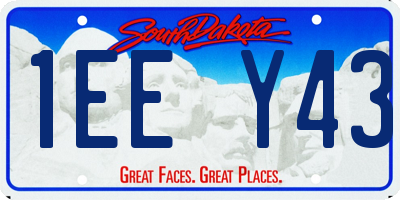 SD license plate 1EEY43