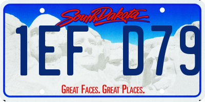 SD license plate 1EFD79