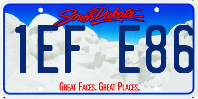 SD license plate 1EFE86