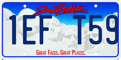 SD license plate 1EFT59