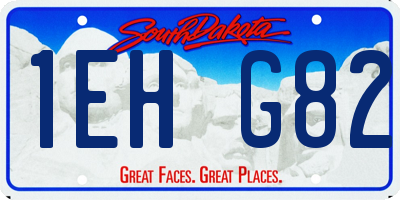 SD license plate 1EHG82