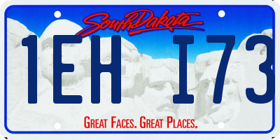 SD license plate 1EHI73