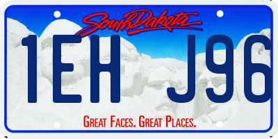 SD license plate 1EHJ96