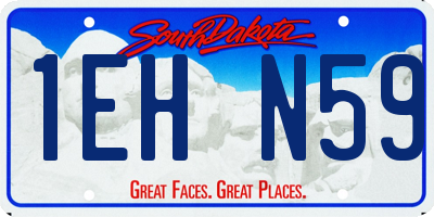 SD license plate 1EHN59