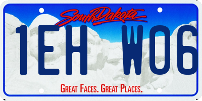SD license plate 1EHW06