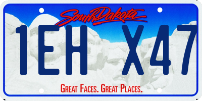 SD license plate 1EHX47