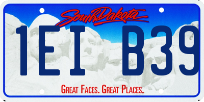 SD license plate 1EIB39