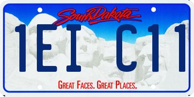 SD license plate 1EIC11