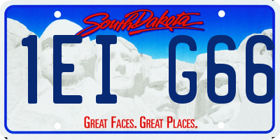 SD license plate 1EIG66
