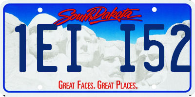 SD license plate 1EII52