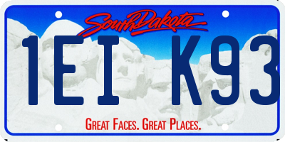 SD license plate 1EIK93