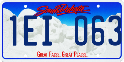 SD license plate 1EIO63