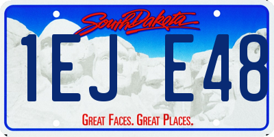 SD license plate 1EJE48