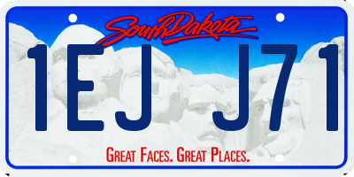 SD license plate 1EJJ71