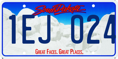SD license plate 1EJO24