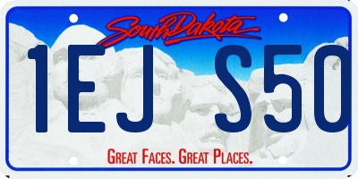 SD license plate 1EJS50