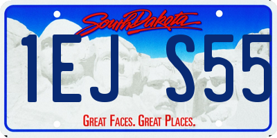 SD license plate 1EJS55