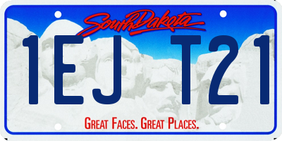 SD license plate 1EJT21
