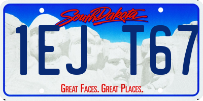 SD license plate 1EJT67