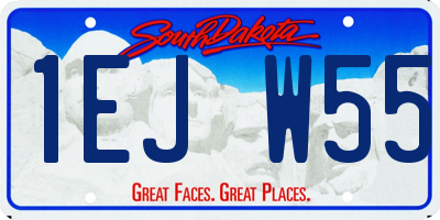 SD license plate 1EJW55