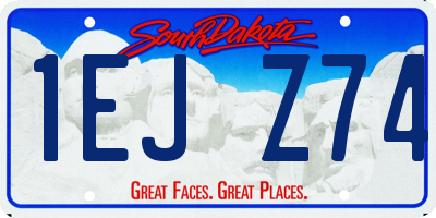 SD license plate 1EJZ74