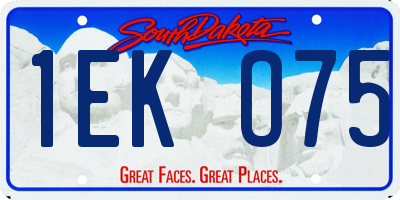 SD license plate 1EKO75