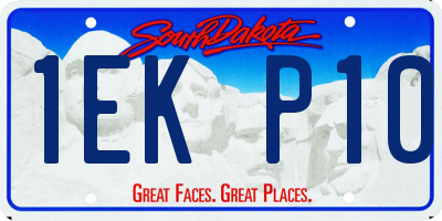 SD license plate 1EKP10