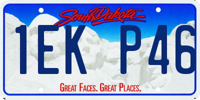 SD license plate 1EKP46