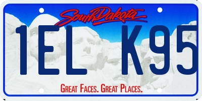 SD license plate 1ELK95