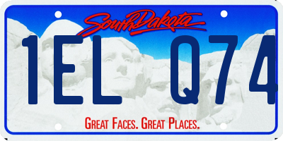 SD license plate 1ELQ74