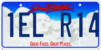SD license plate 1ELR14