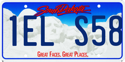 SD license plate 1ELS58