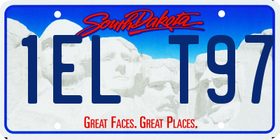 SD license plate 1ELT97