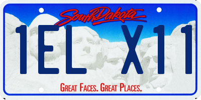 SD license plate 1ELX11