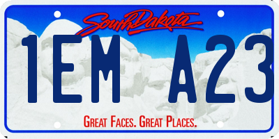 SD license plate 1EMA23