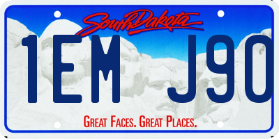SD license plate 1EMJ90