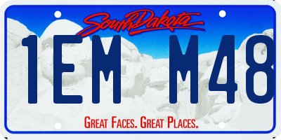 SD license plate 1EMM48