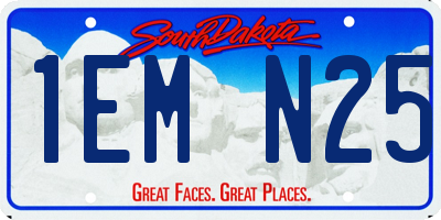 SD license plate 1EMN25
