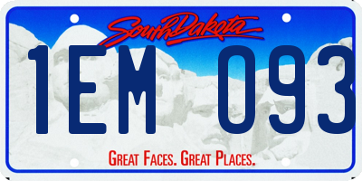 SD license plate 1EMO93