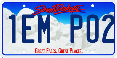 SD license plate 1EMP02