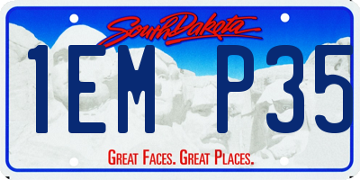 SD license plate 1EMP35